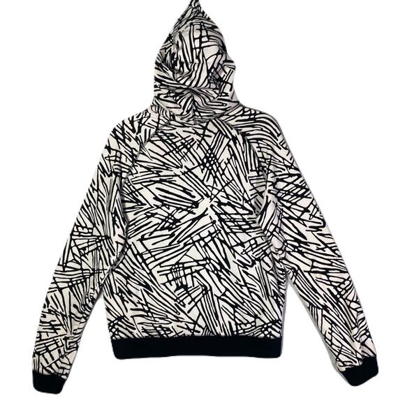 NIKE Rally FZ Hoody-Aop Black & White with Zipper Front Womens Size M - Picture 3 of 12